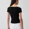 Modern Lace-Trim Crop Top