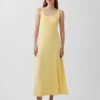 Modern Rib Square-Neck Maxi Dress