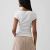 Modern Square-Neck Crop T-Shirt