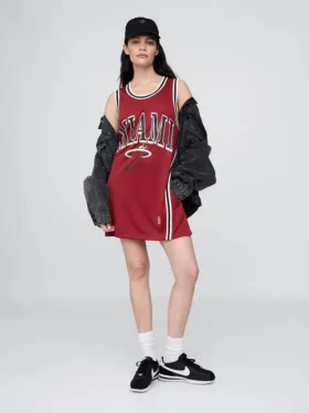 Nba Miami Heat Recycled Jersey Mini Dress