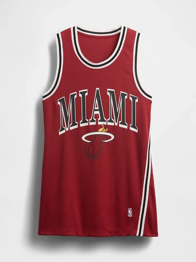 Nba Miami Heat Recycled Jersey Mini Dress