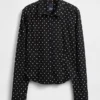 Organic Cotton Fitted Crop Shirt
