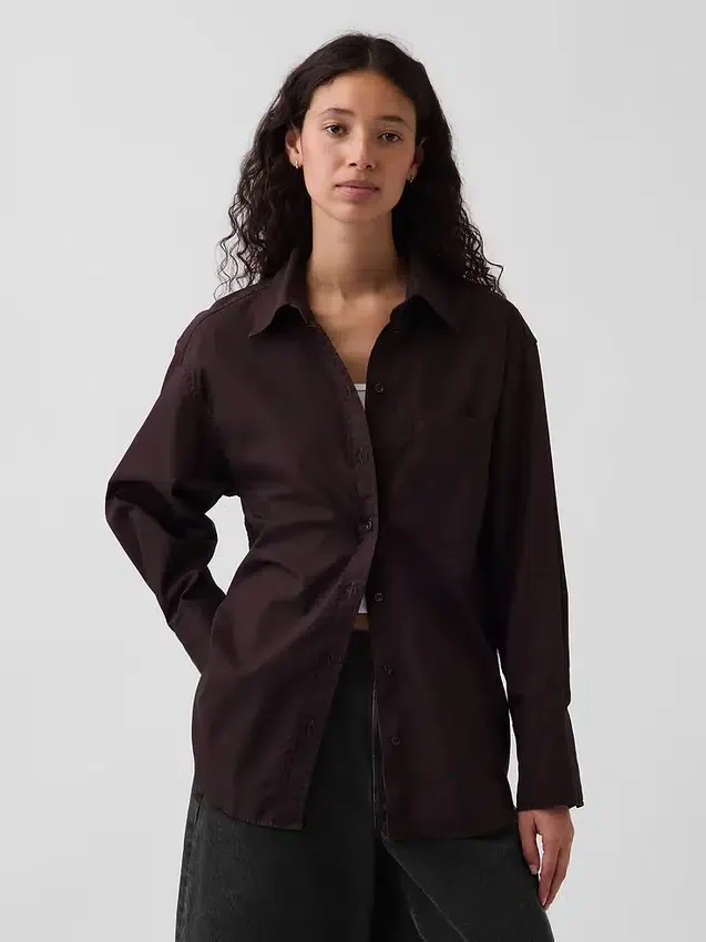 Organic Cotton Poplin Big Shirt