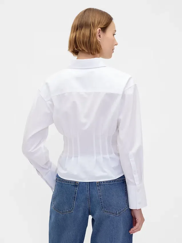 Organic Cotton Poplin Fitted Shirt