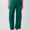 Organic Cotton Poplin Relaxed Easy Stripe Pants