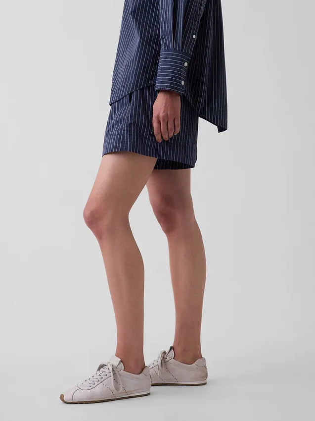 Organic Cotton Poplin Stripe Boxer Shorts