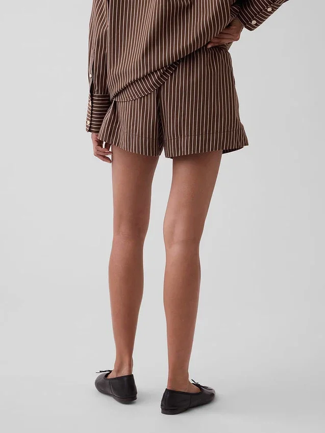 Organic Cotton Poplin Stripe Boxer Shorts