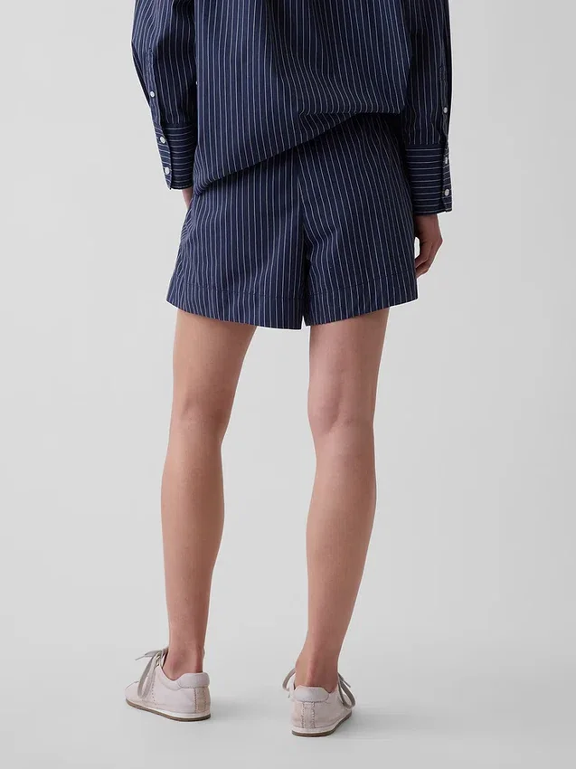 Organic Cotton Poplin Stripe Boxer Shorts