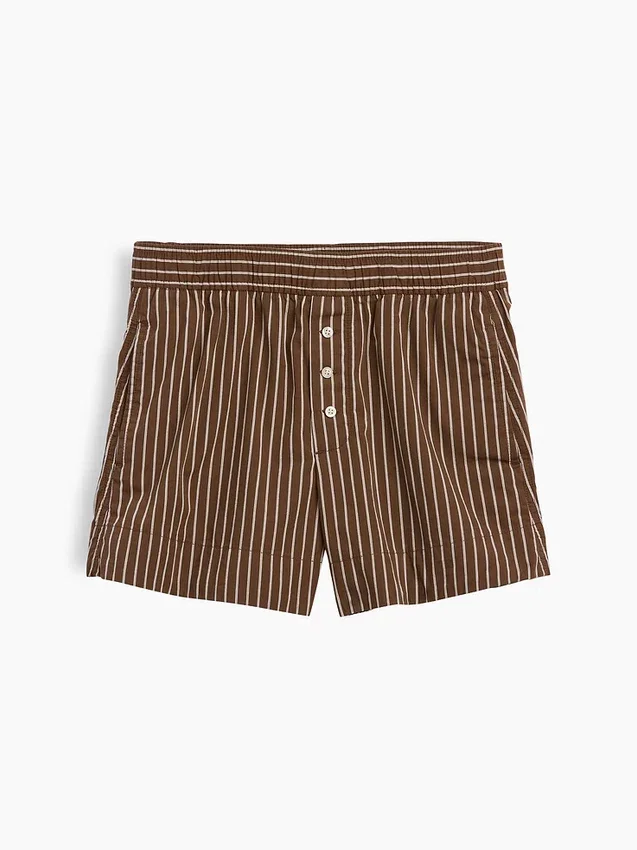 Organic Cotton Poplin Stripe Boxer Shorts