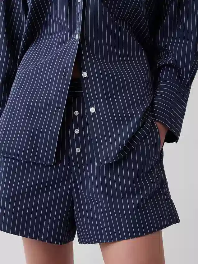 Organic Cotton Poplin Stripe Boxer Shorts