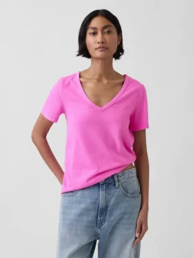 Organic Cotton Vintagesoft V-Neck T-Shirt