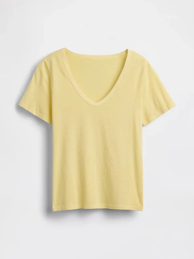 Organic Cotton Vintagesoft V-Neck T-Shirt
