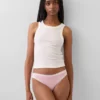 Organic Stretch Cotton Lace-Trim Bikini