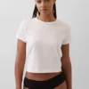 Organic Stretch Cotton Lace-Trim Hipster
