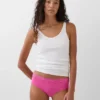 Organic Stretch Cotton Lace-Trim Hipster