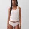 Organic Stretch Cotton Lace-Trim Hipster