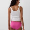 Organic Stretch Cotton Lace-Trim Hipster