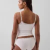 Organic Stretch Cotton Lace-Trim Shelf-Bra Cami