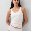 Organic Stretch Cotton Lace-Trim Shorty