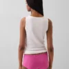 Organic Stretch Cotton Lace-Trim Shorty