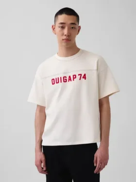 Ouigap Heavyweight Crop Logo T-Shirt