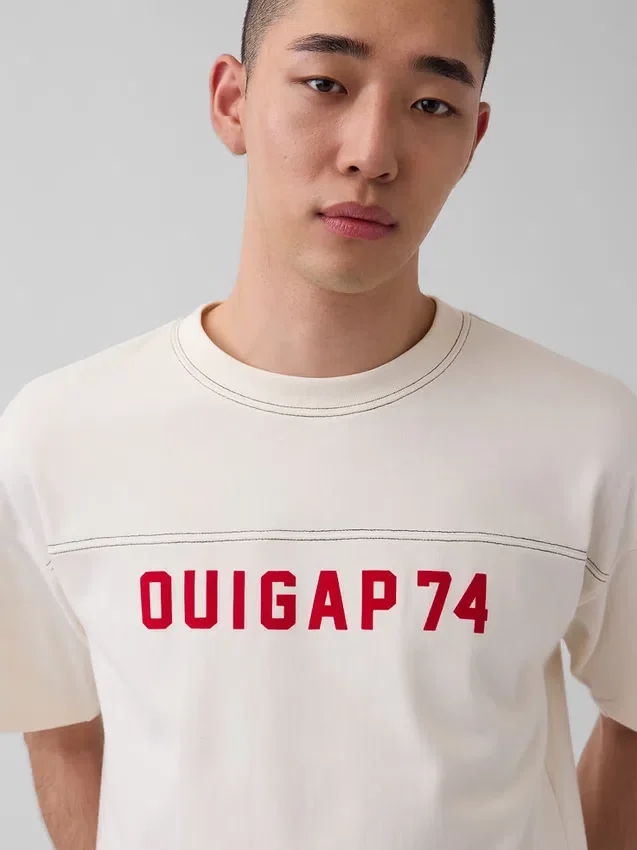 Ouigap Heavyweight Crop Logo T-Shirt