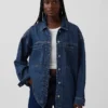 Oversized Denim Shirt Jacket