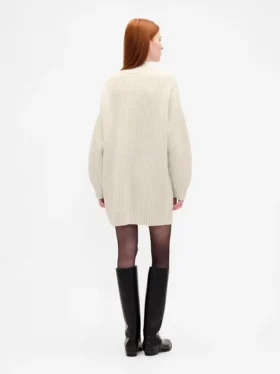 Oversized Turtleneck Mini Sweater Dress