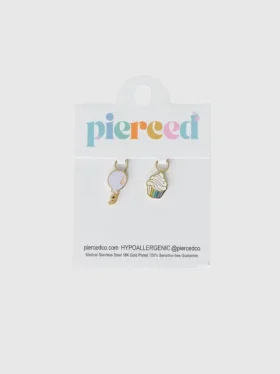 Pierced Co Birthday Party Charm for Huggie Earrings