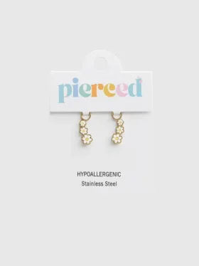 Pierced Co Daisy Crawler Charm for Huggie Earrings
