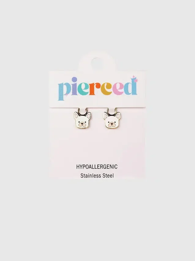 Pierced Co Dog Charms for Huggie Earrings