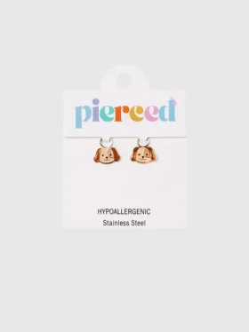 Pierced Co Dog Charms for Huggie Earrings