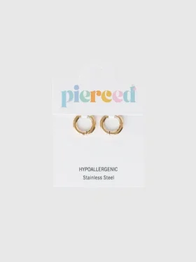 Pierced Co Gold 8Mm Huggie Earrings