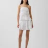 Pintuck Lace-Trim Easy Mini Skort