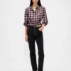 Plaid Tie-Waist Top