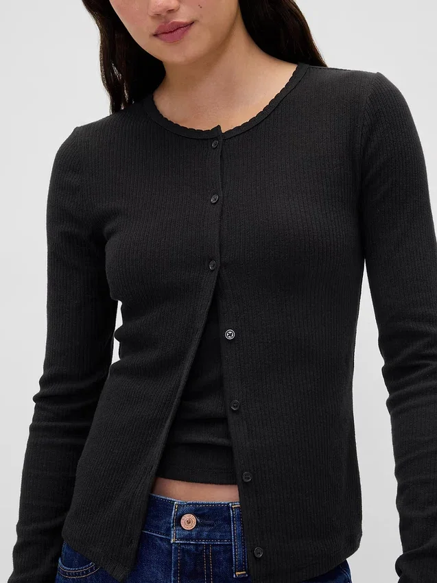 Pointelle Cardigan