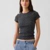 Pointelle Crewneck T-Shirt