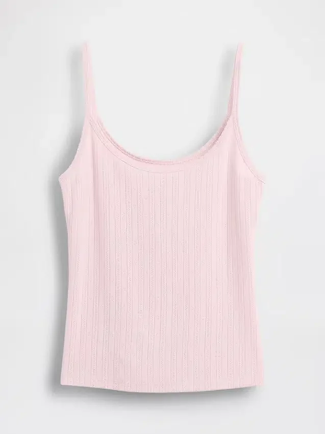 Pointelle Crop Cami
