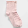 Pointelle Half Crew Socks