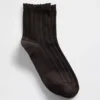 Pointelle Half Crew Socks