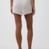 Pointelle Lettuce-Hem Pj Shorts