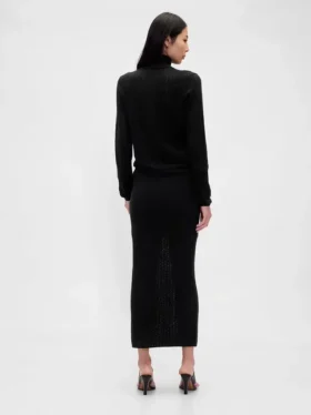 Pointelle Maxi Skirt