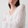 Pointelle Mini Sweater Dress