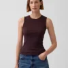 Pointelle Shell Tank Top
