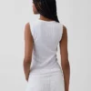 Pointelle Shell Tank Top