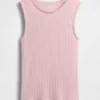 Pointelle Shell Tank Top