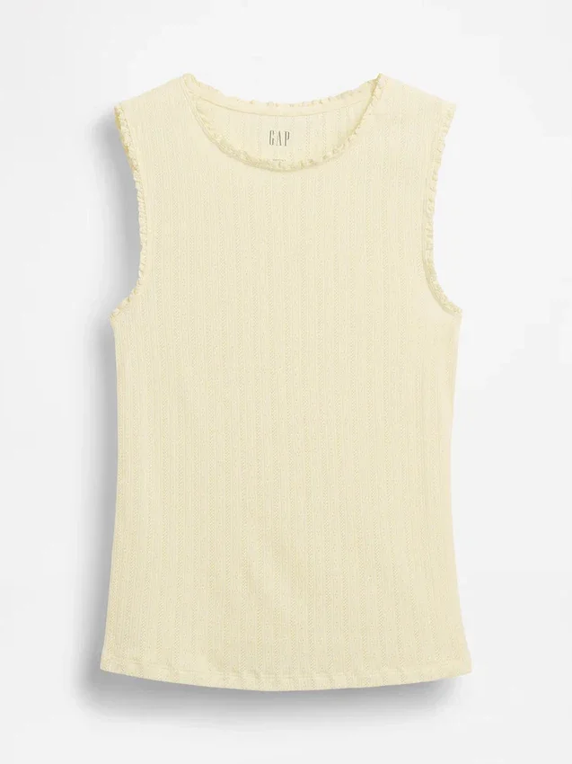 Pointelle Shell Tank Top