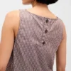 Poplin Boatneck Shell Tank Top