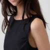 Poplin Boatneck Shell Tank Top
