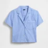Poplin Crop Pj Shirt